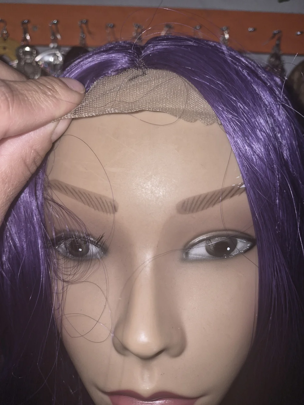 Purple Lace Front Women’s Wig - Synthetic Hair